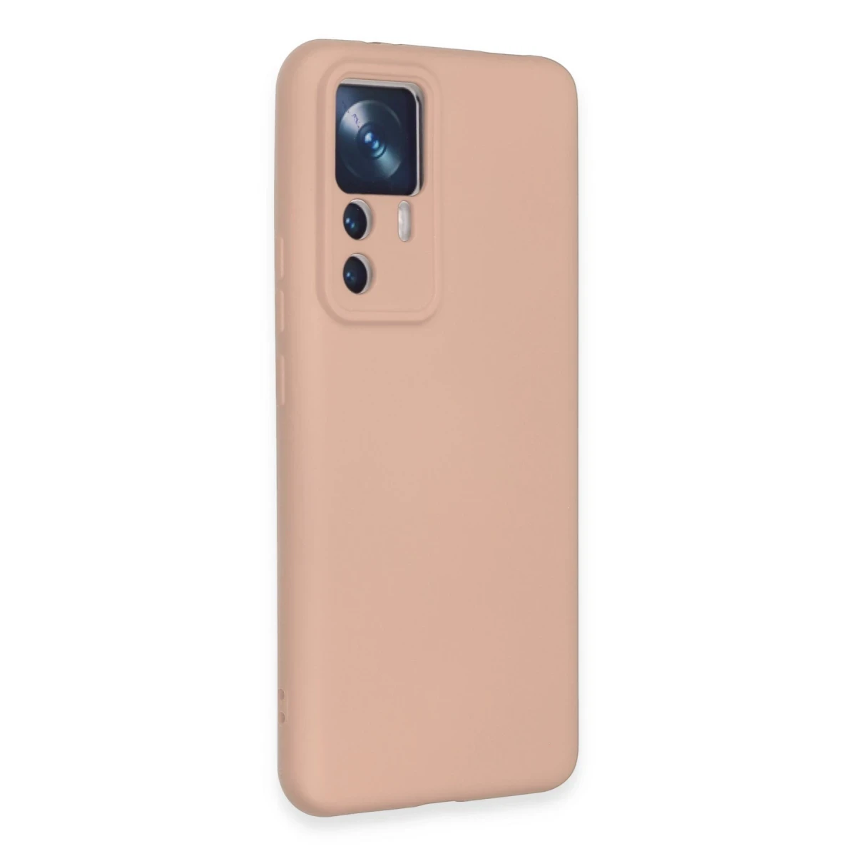 Xiaomi Mi 12T Pro Kılıf Nano içi Kadife Silikon - Pudra