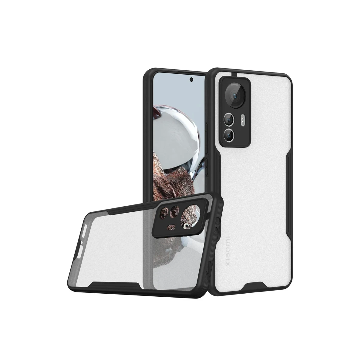 Newface Xiaomi Mi 12T Kılıf Platin Silikon - Siyah — görsel 2