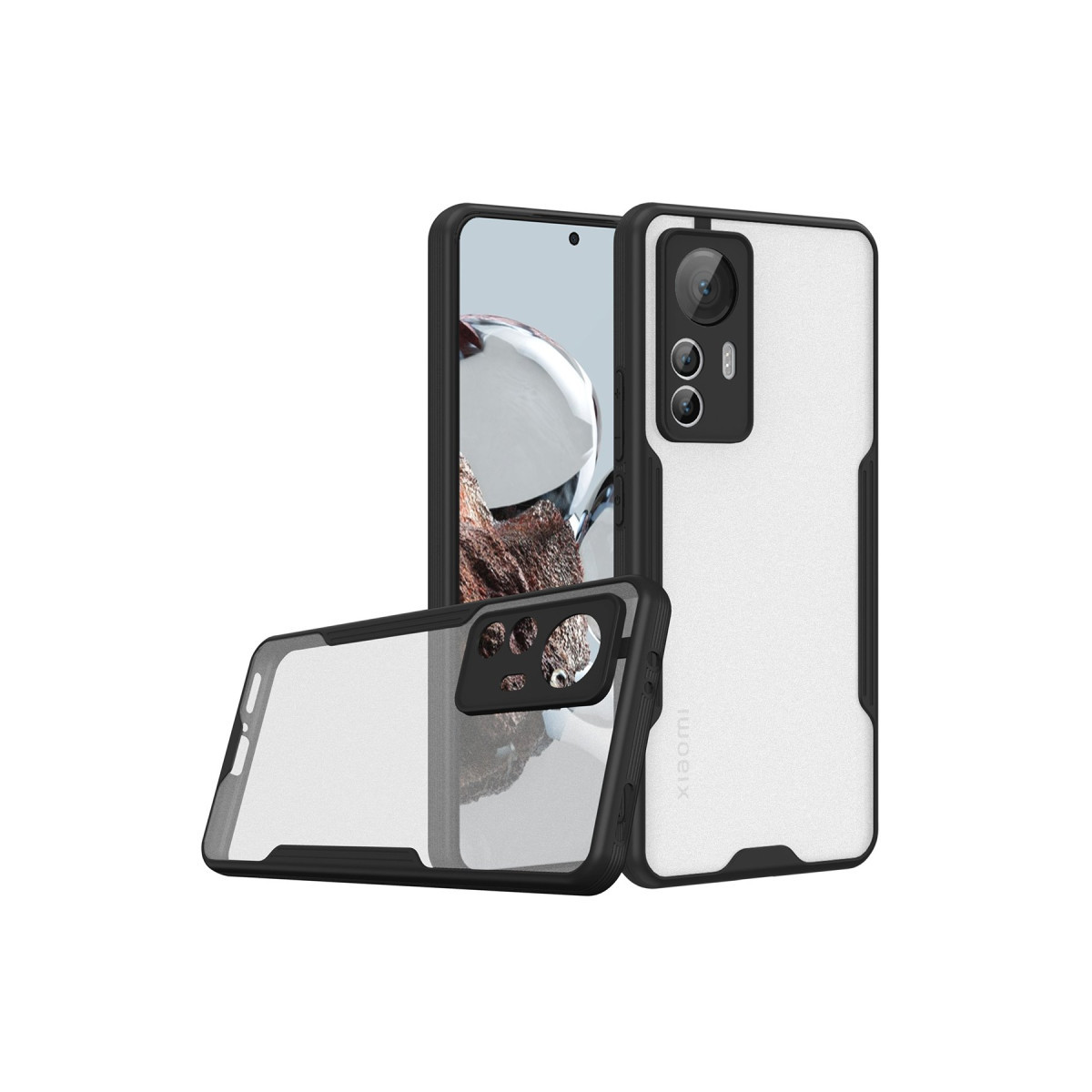 Newface Xiaomi Mi 12T Kılıf Platin Silikon - Siyah — görsel 3