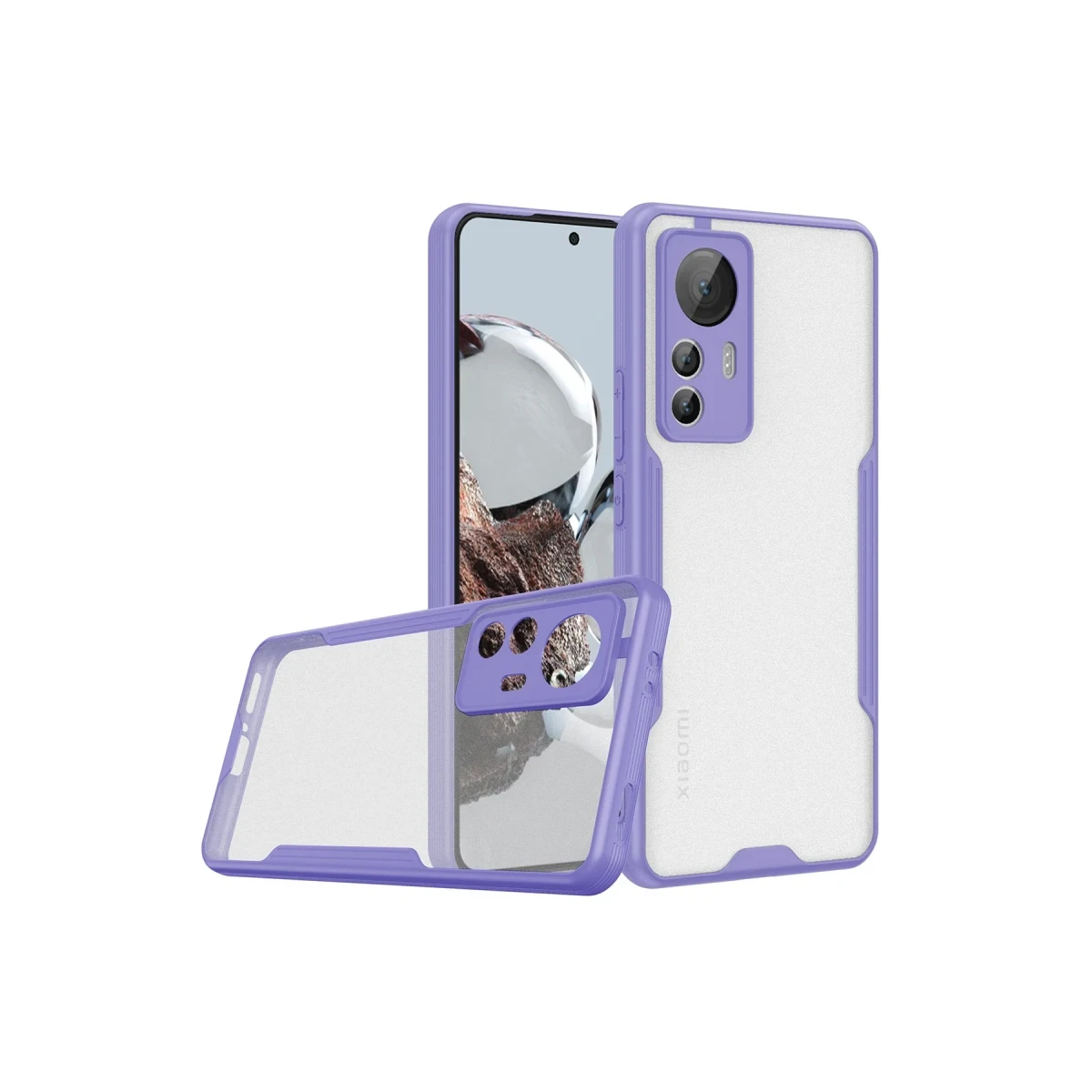 Newface Xiaomi Mi 12T Kılıf Platin Silikon - Lila