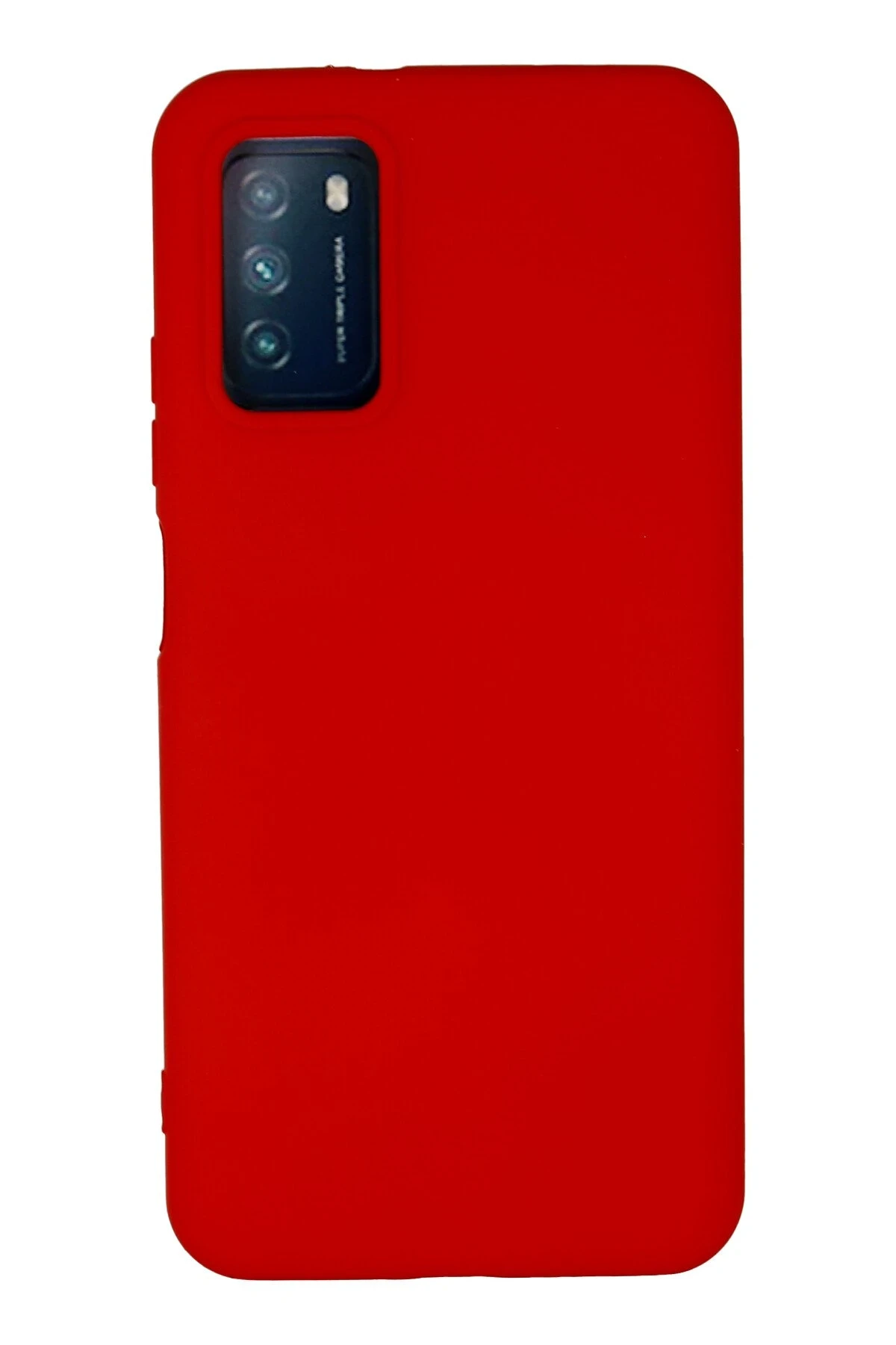 Newface Xiaomi Pocophone M3 Kılıf Nano içi Kadife Silikon - Kırmızı