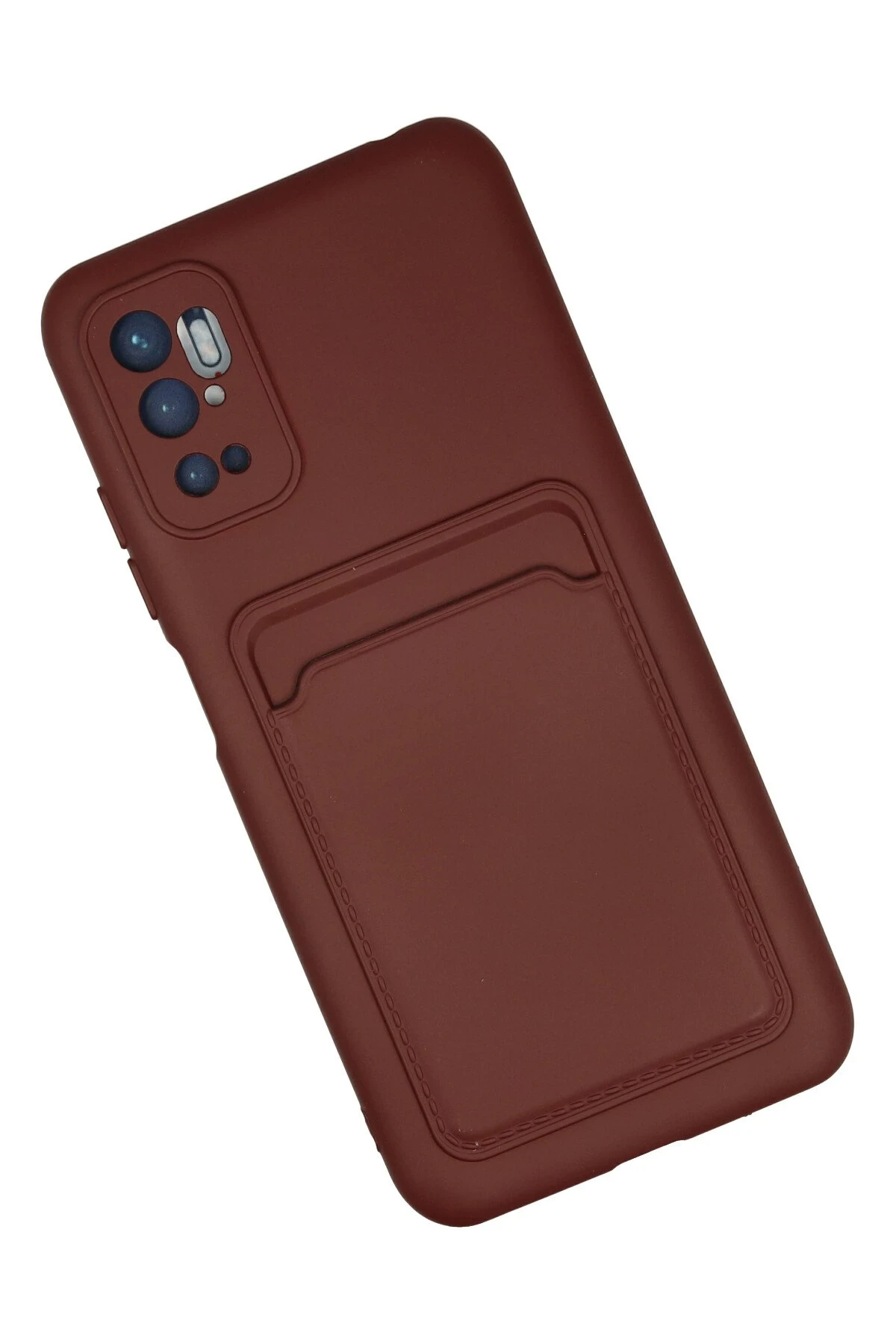 Newface Xiaomi Redmi Note 11 SE Kılıf Kelvin Kartvizitli Silikon - Bordo — görsel 2