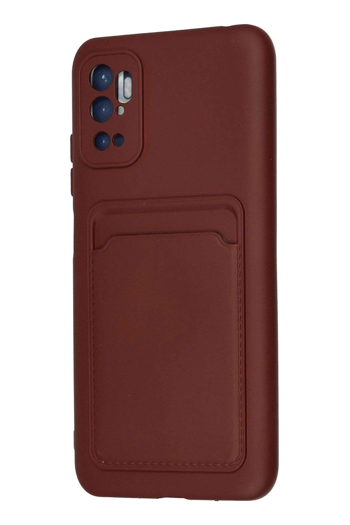 Newface Xiaomi Redmi Note 11 SE Kılıf Kelvin Kartvizitli Silikon - Bordo — görsel 3