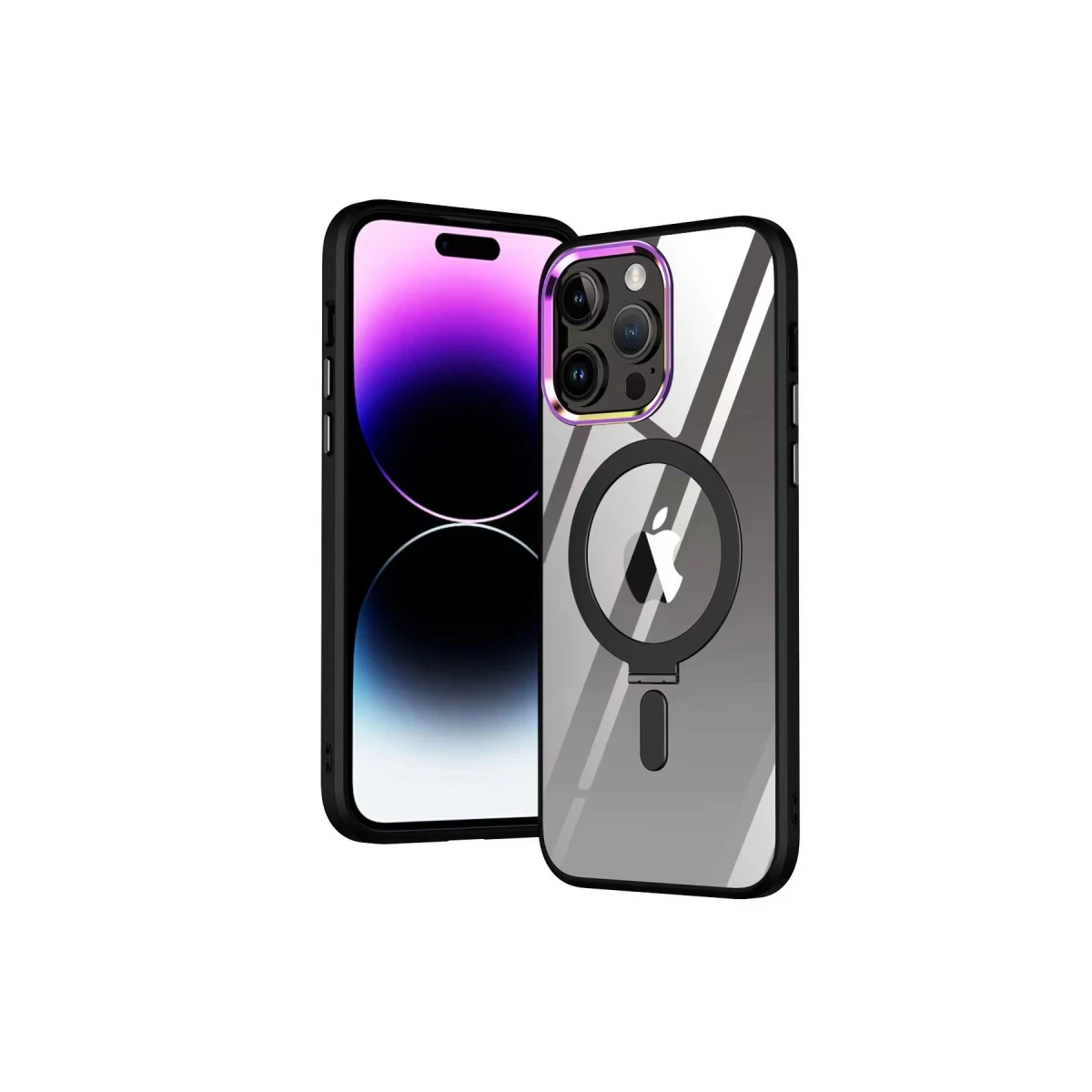 Newface Apple iPhone 14 Pro Kılıf Mudo Magneticsafe Standlı Kapak - Siyah — görsel 3