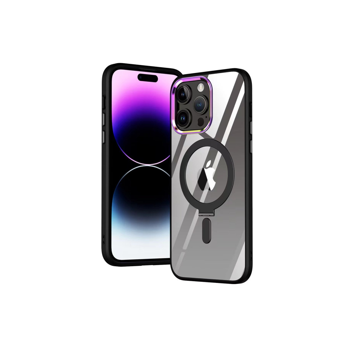 Newface Apple iPhone 14 Pro Kılıf Mudo Magneticsafe Standlı Kapak - Siyah — görsel 5