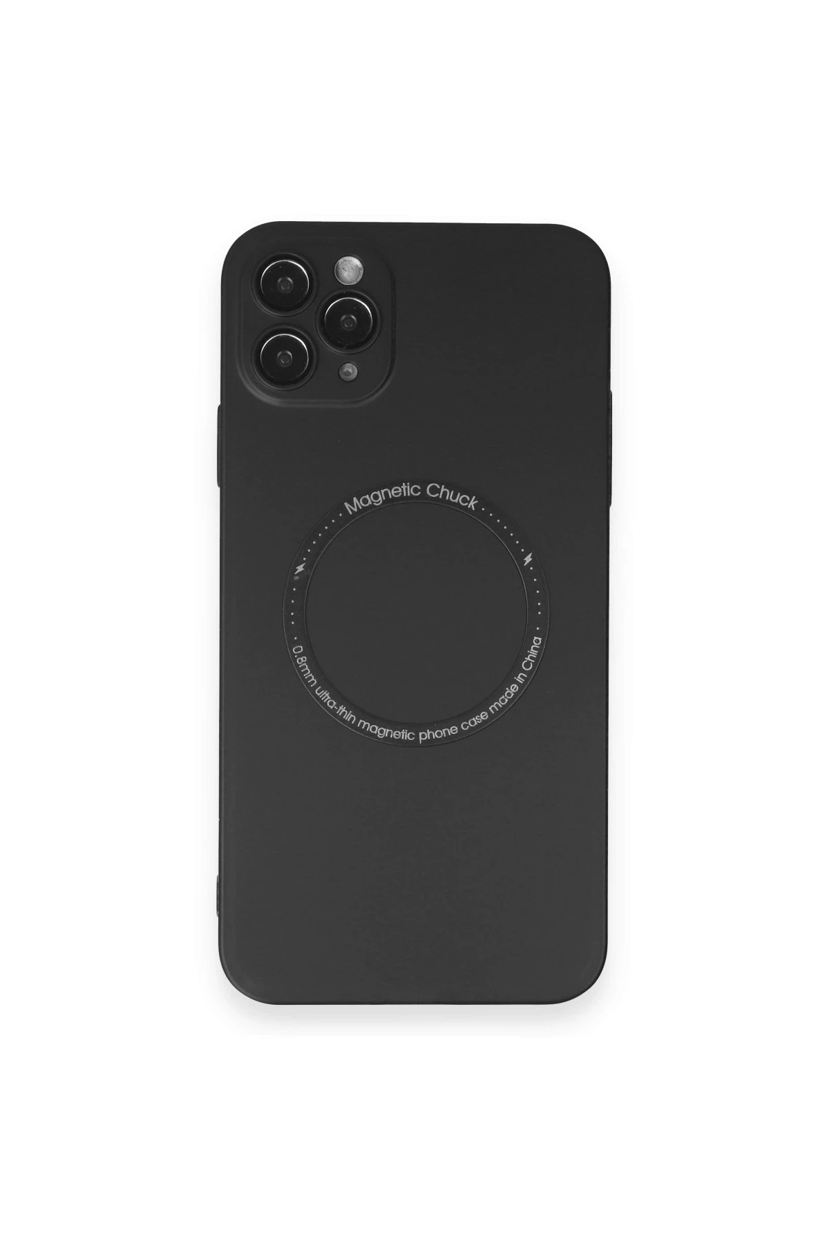 Newface Apple iPhone 11 Pro Max Kılıf Jack Magneticsafe Lens Silikon - Siyah
