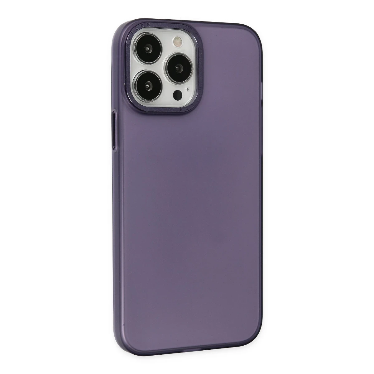 Apple iPhone 14 Pro Max Kılıf Modos Metal Kapak - Mor