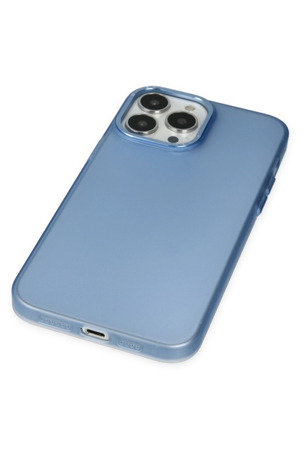 Newface iPhone 14 Pro Max Kılıf Modos Metal Kapak - Mavi
