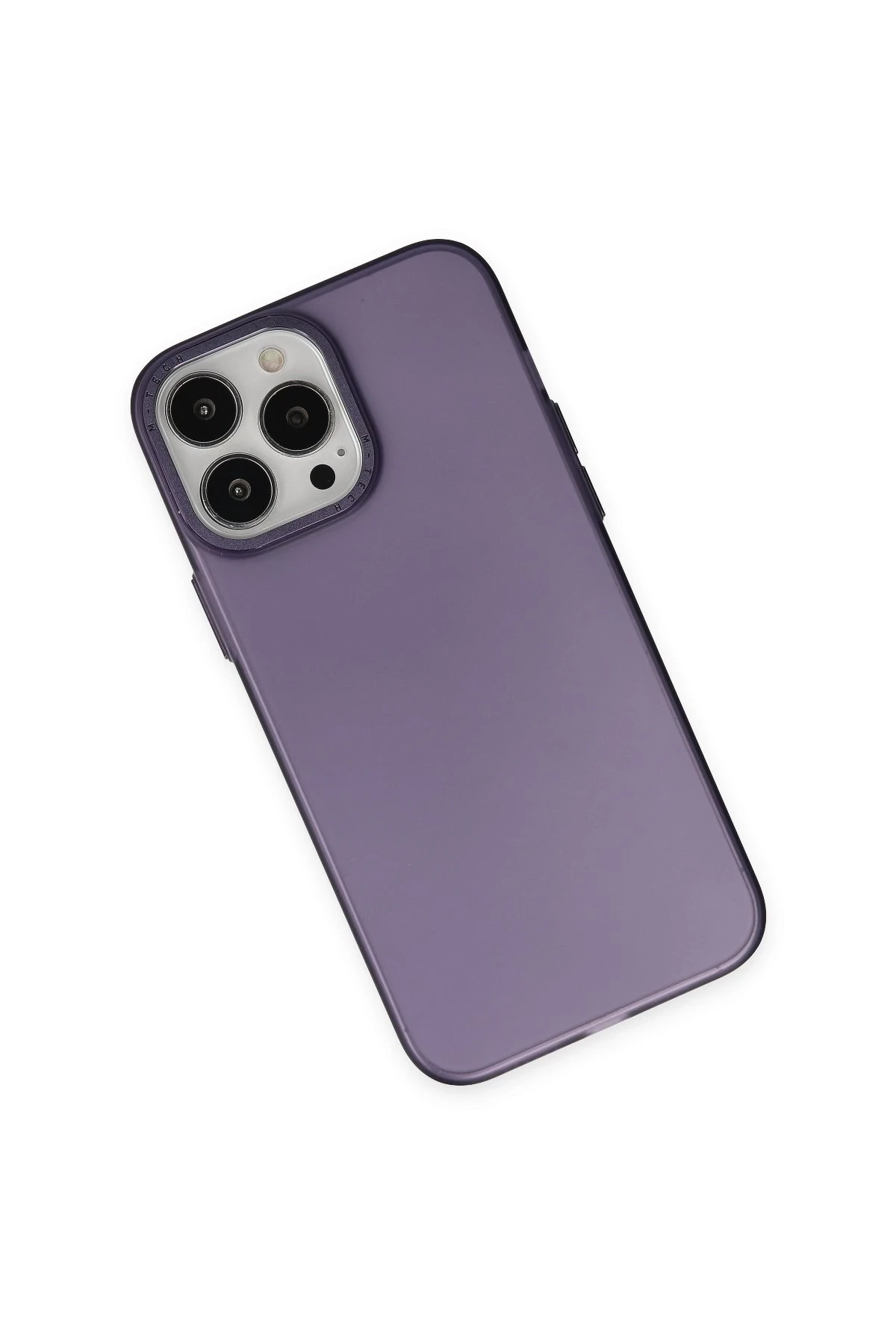 Newface iPhone 14 Pro Max Kılıf Modos Metal Kapak - Derin Mor