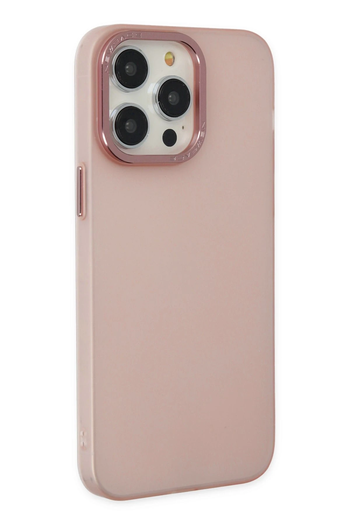 Newface iPhone 13 Pro Max Kılıf Modos Metal Kapak - Pembe