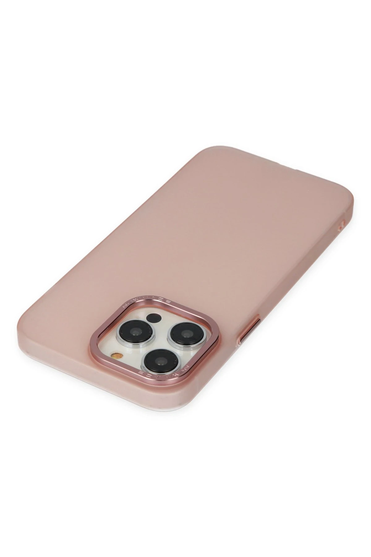 Newface iPhone 13 Pro Max Kılıf Modos Metal Kapak - Pembe