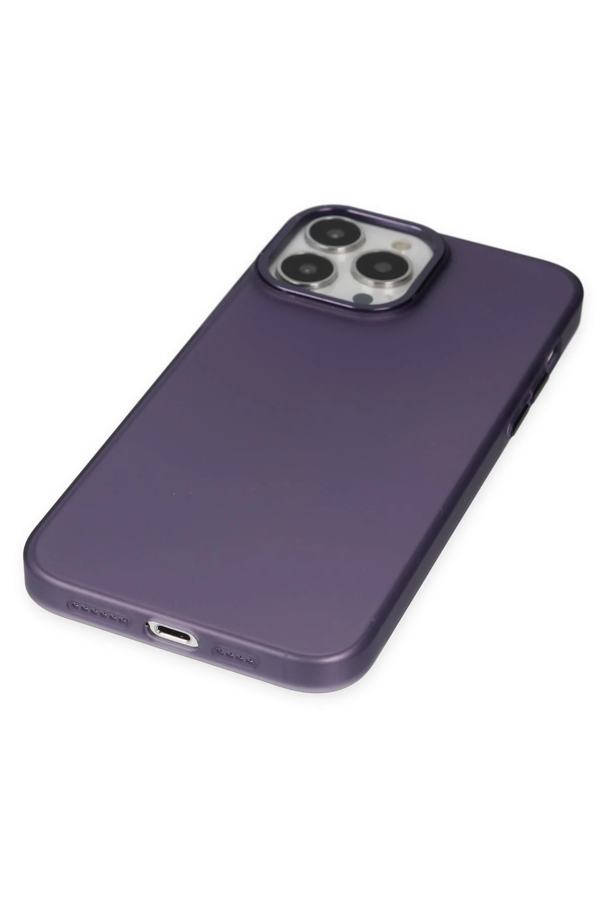 Newface iPhone 13 Pro Max Kılıf Modos Metal Kapak - Derin Mor