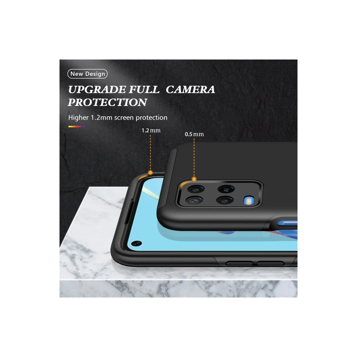 Newface Oppo A54 4G Kılıf Elit Yüzüklü Kapak - Siyah — görsel 10