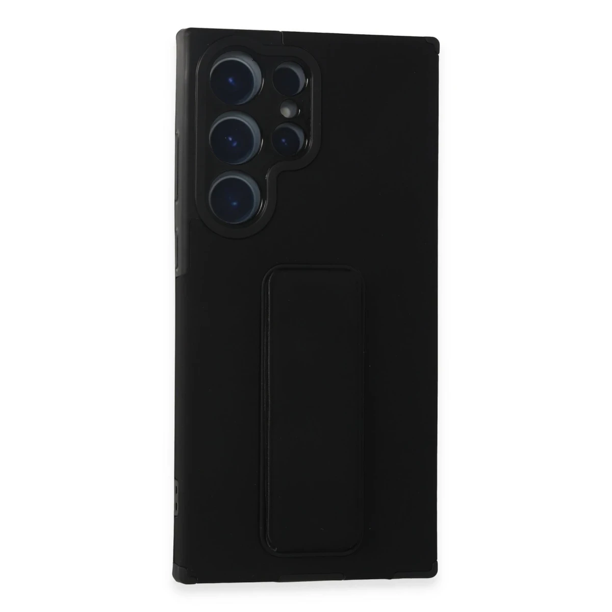 Newface Samsung Galaxy S23 Ultra Kılıf Mega Standlı Silikon - Siyah — görsel 6