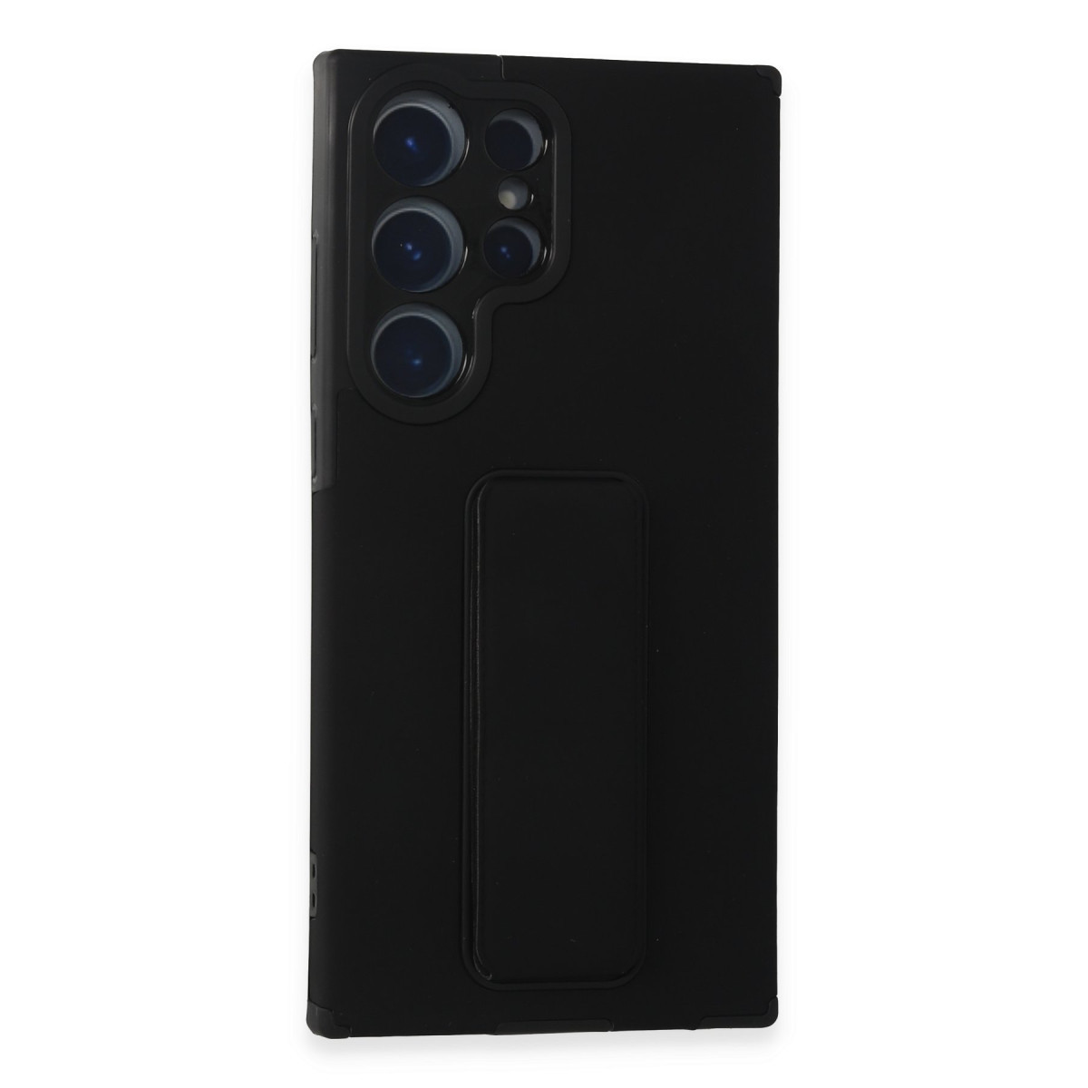 Newface Samsung Galaxy S23 Ultra Kılıf Mega Standlı Silikon - Siyah — görsel 11
