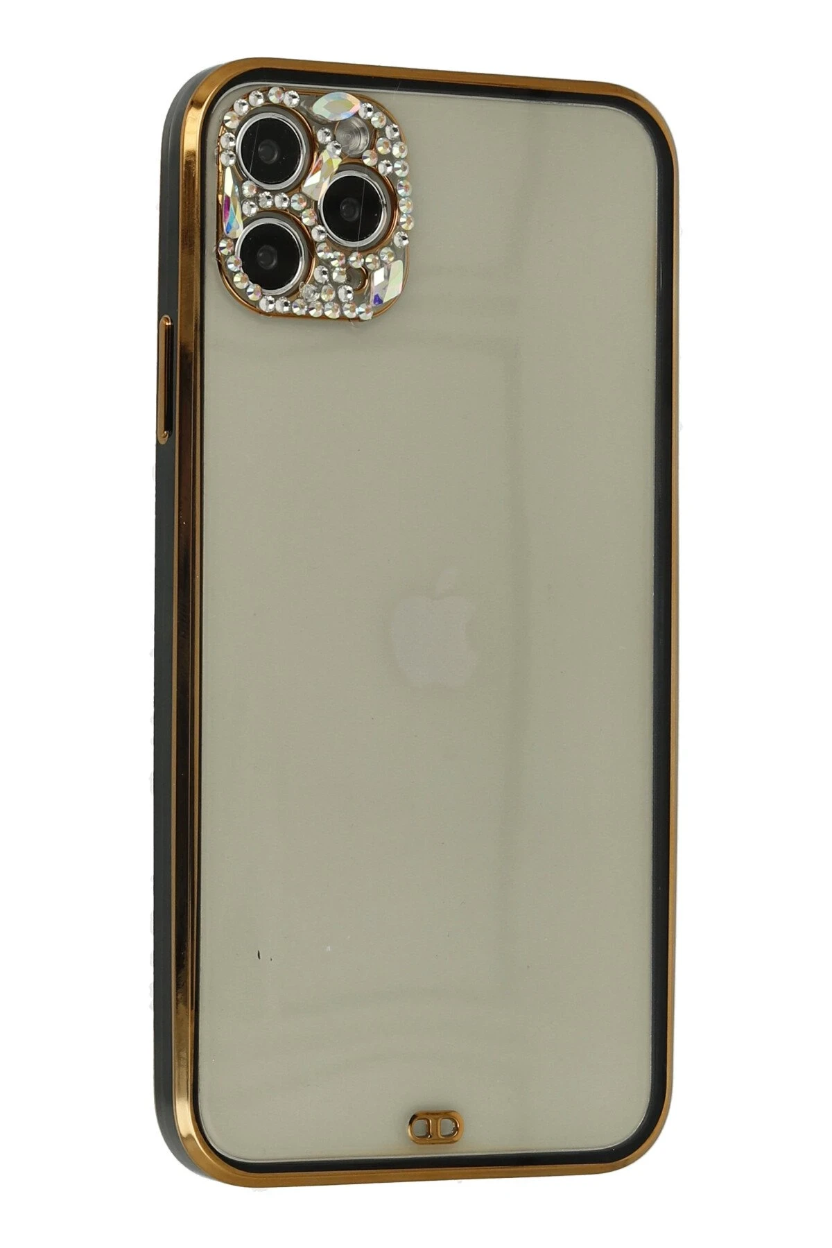 Newface Apple iPhone 11 Pro Kılıf Liva Taşlı Silikon - Siyah — görsel 2