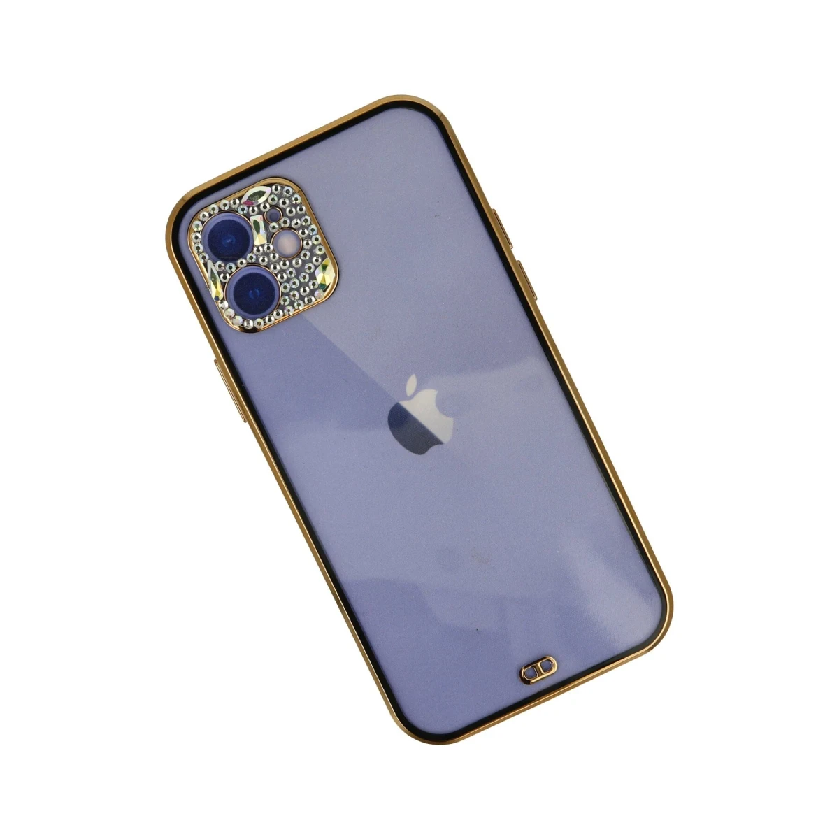 Newface Apple iPhone 12 Kılıf Liva Taşlı Silikon - Siyah — görsel 5