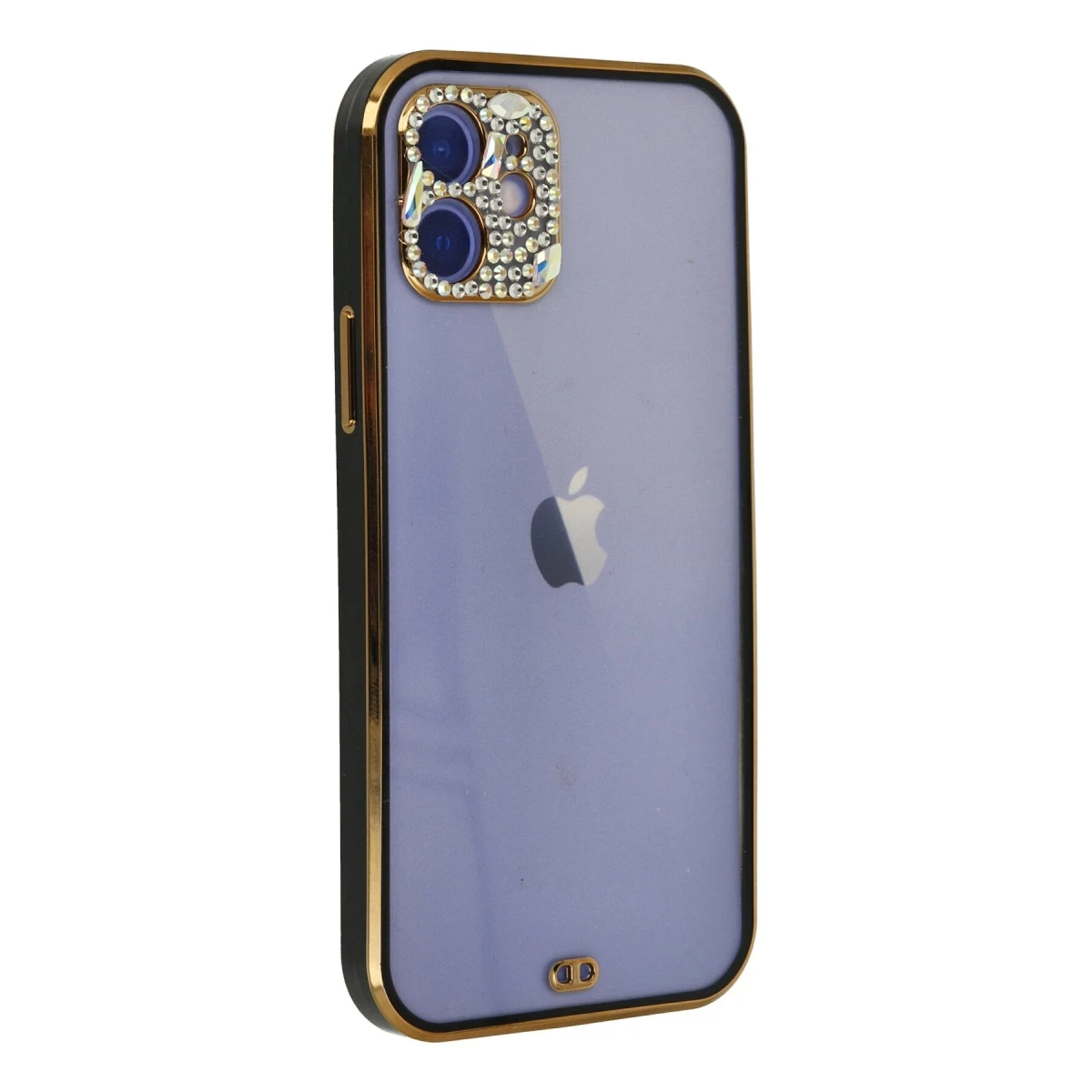 Newface Apple iPhone 12 Kılıf Liva Taşlı Silikon - Siyah — görsel 6