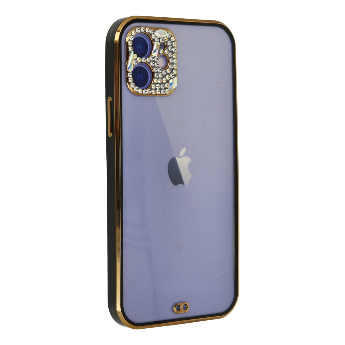 Newface Apple iPhone 12 Kılıf Liva Taşlı Silikon - Siyah — görsel 9