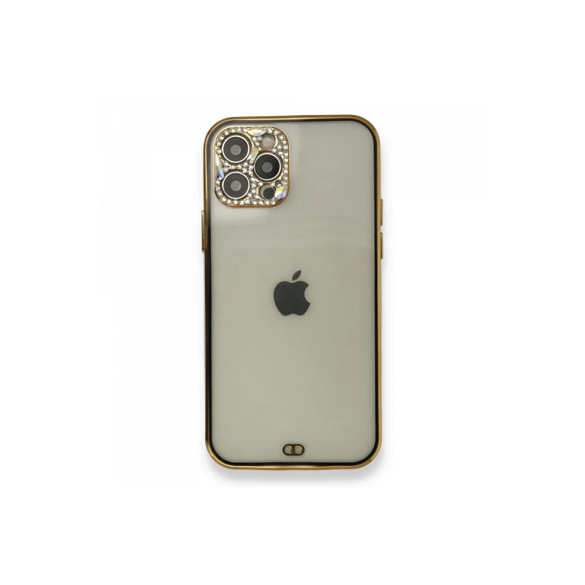 Newface Apple iPhone 12 Pro Kılıf Liva Taşlı Silikon - Siyah — görsel 4