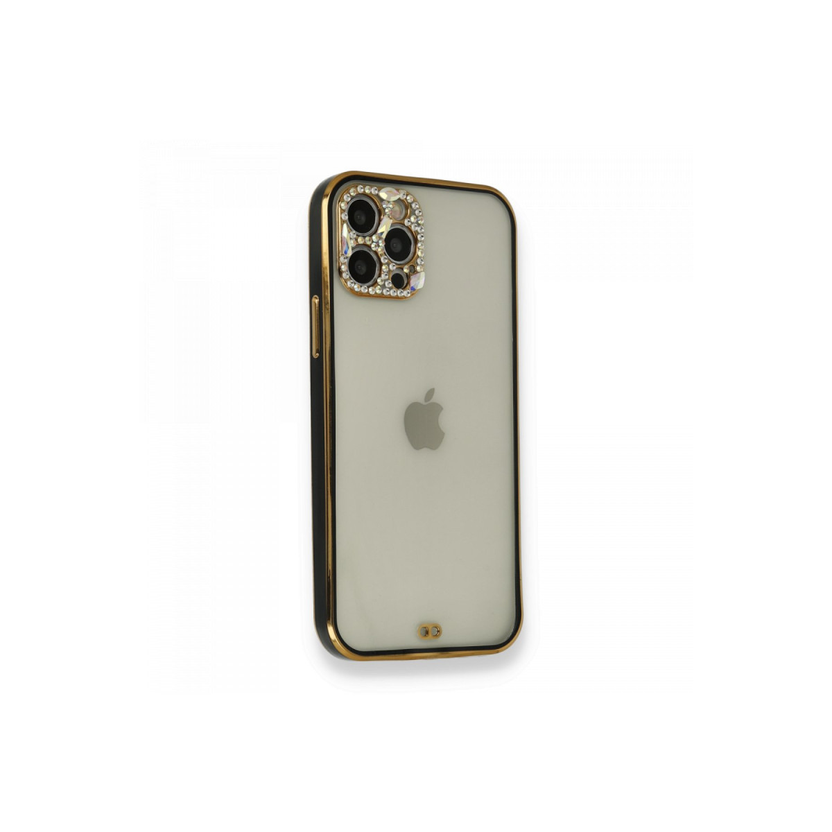 Newface Apple iPhone 12 Pro Kılıf Liva Taşlı Silikon - Siyah — görsel 8