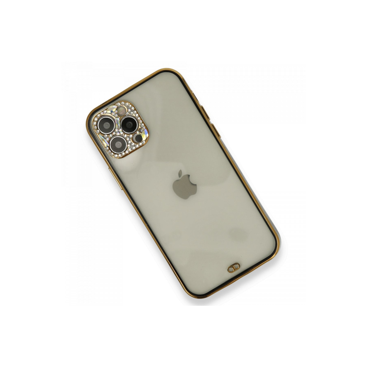Newface Apple iPhone 12 Pro Kılıf Liva Taşlı Silikon - Siyah — görsel 9
