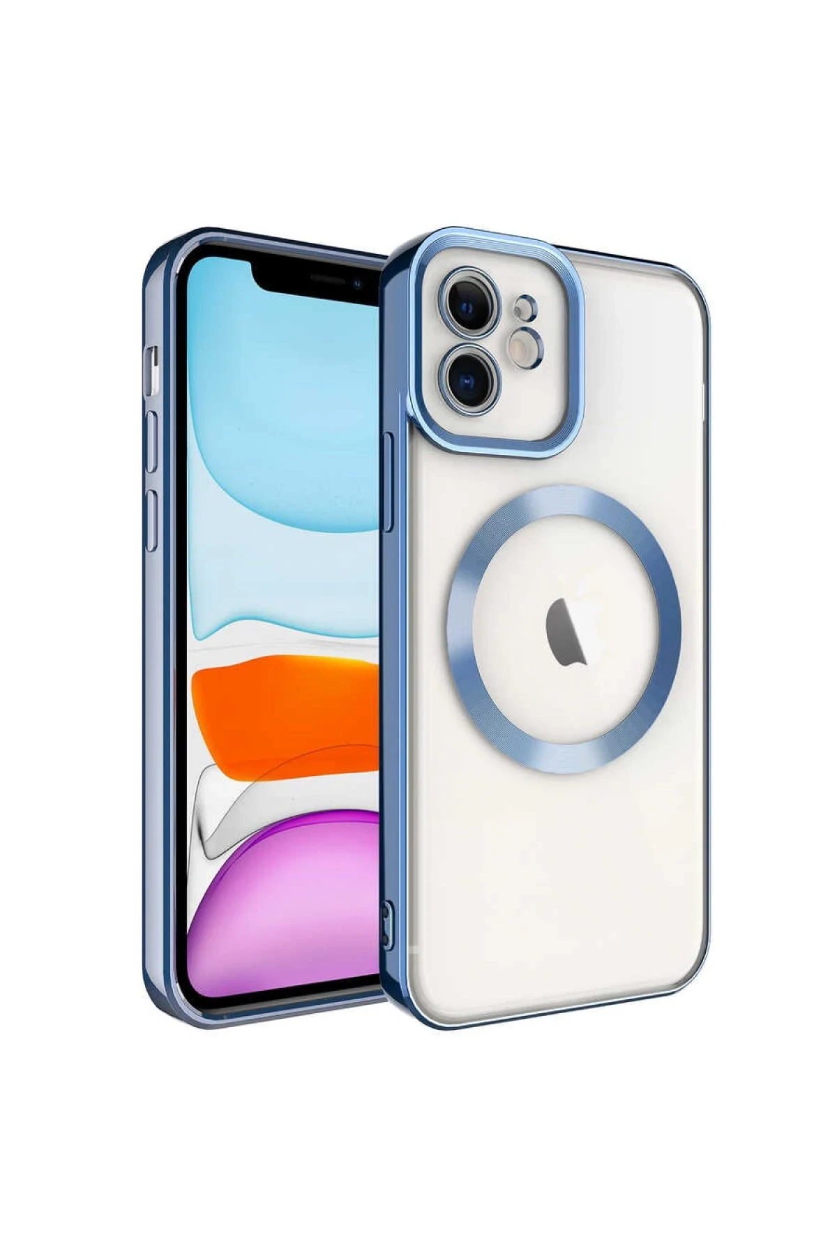 Newface iPhone 12 Kılıf Kross Magneticsafe Kapak - Sierra Blue