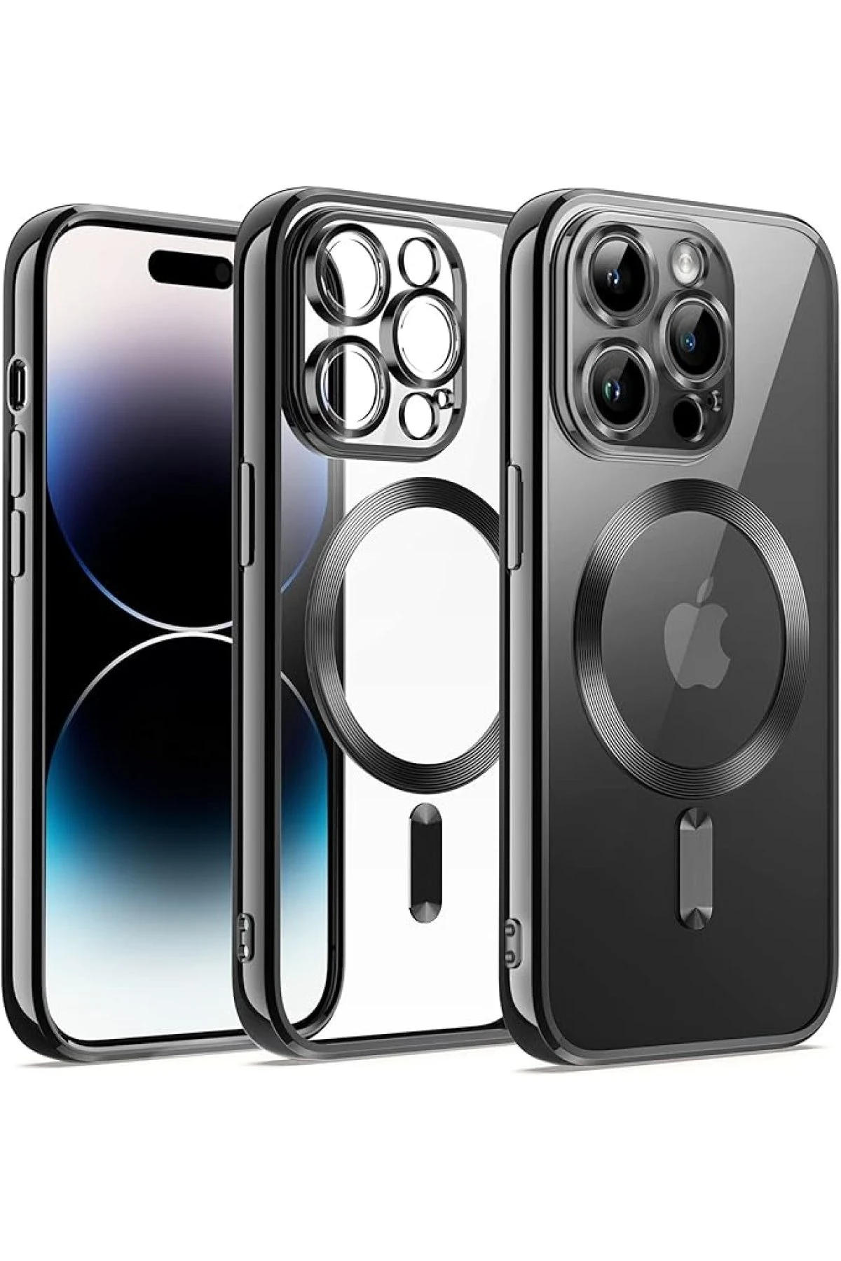 Newface iPhone 12 Pro Kılıf Kross Magneticsafe Kapak - Siyah