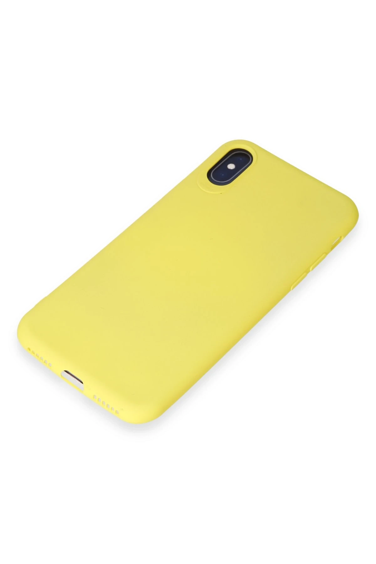 Newface iPhone X Kılıf First Silikon - Sarı