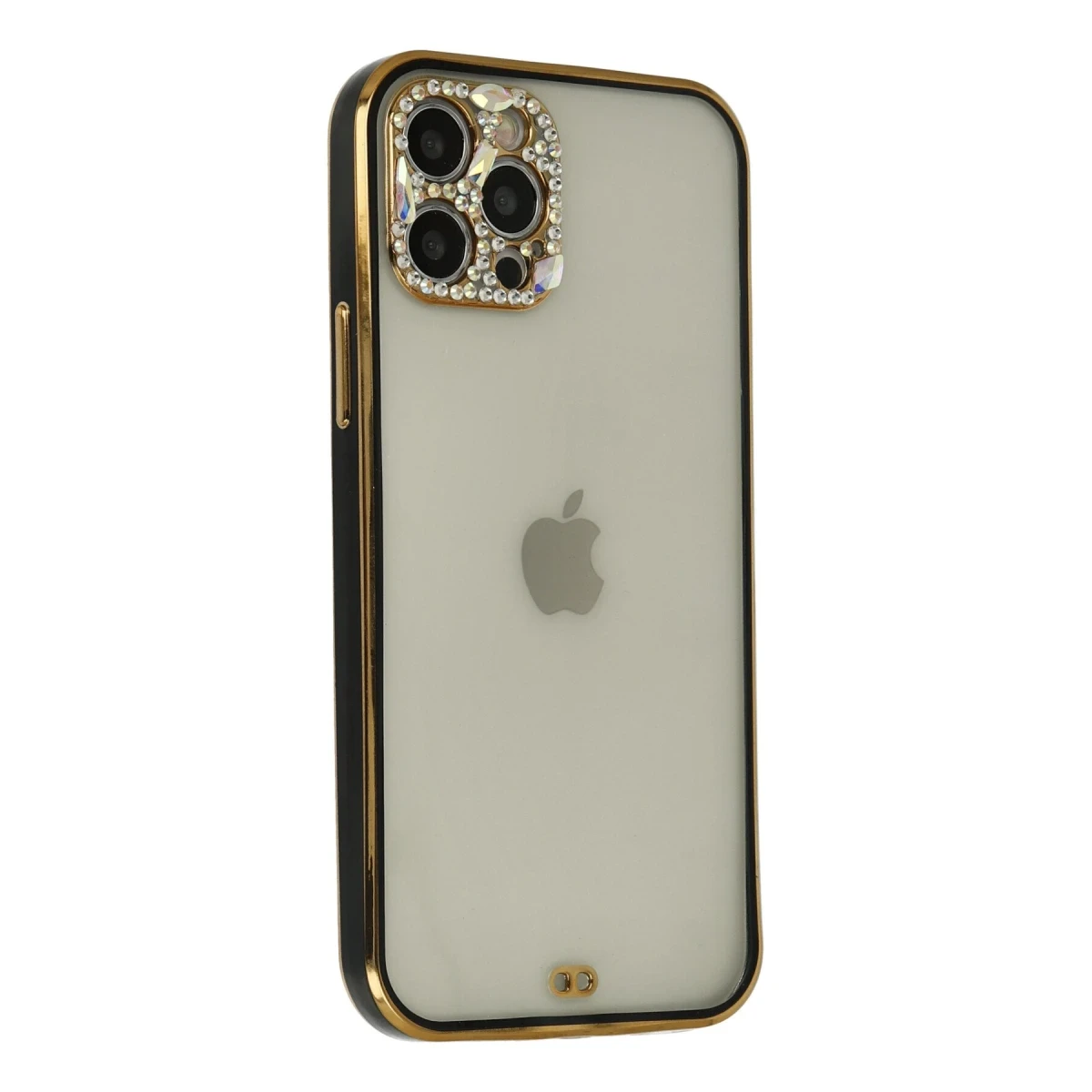 Newface Apple iPhone 12 Pro Max Kılıf Liva Taşlı Silikon - Siyah — görsel 5