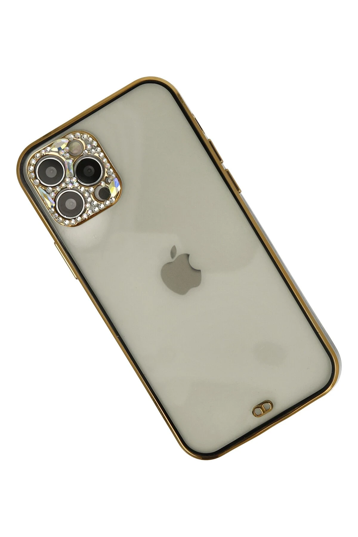 Newface Apple iPhone 12 Pro Max Kılıf Liva Taşlı Silikon - Siyah — görsel 3