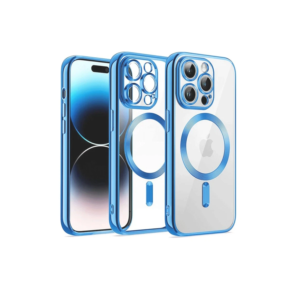 Newface Apple iPhone 12 Pro Kılıf Kross Magneticsafe Kapak - Sierra Blue