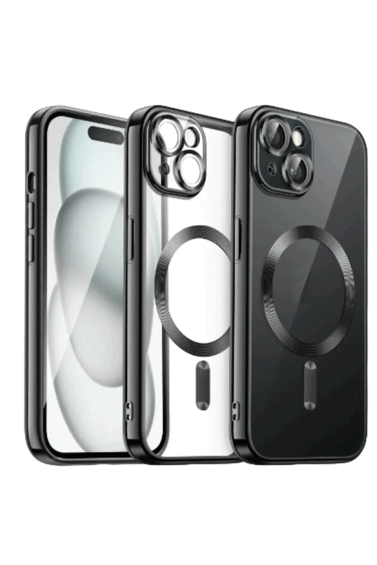 Newface Apple iPhone 12 Pro Max Kılıf Kross Magneticsafe Kapak - Siyah