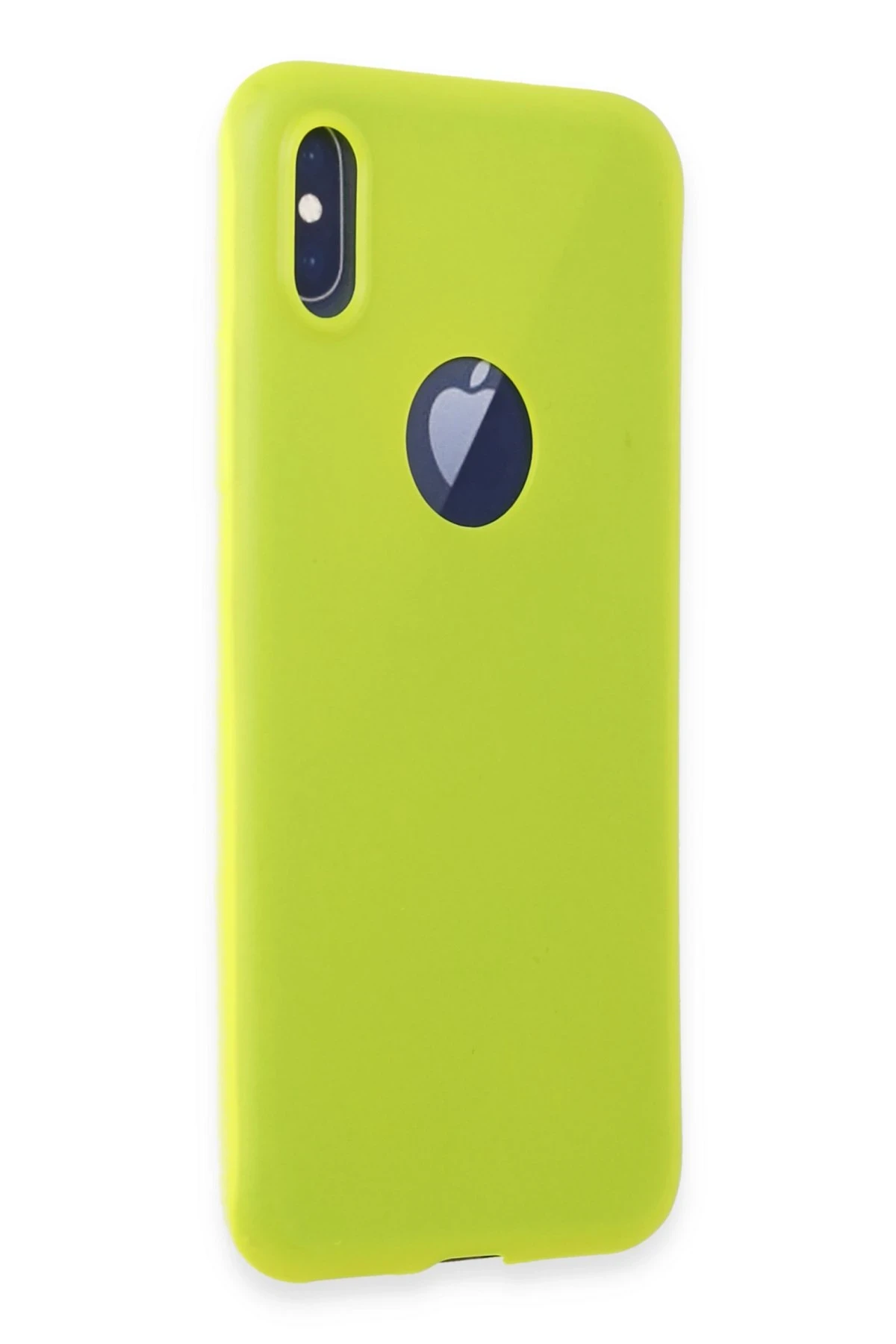 Newface iPhone X Kılıf First Silikon - Parlak Sarı