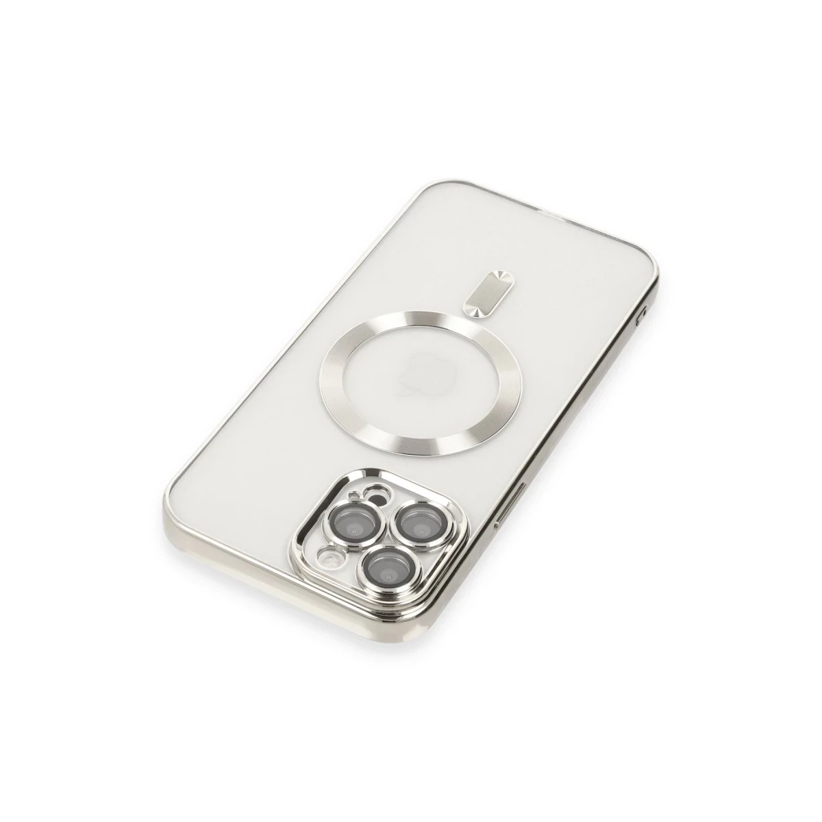 Newface Apple iPhone 12 Pro Max Kılıf Kross Magneticsafe Kapak - Gümüş