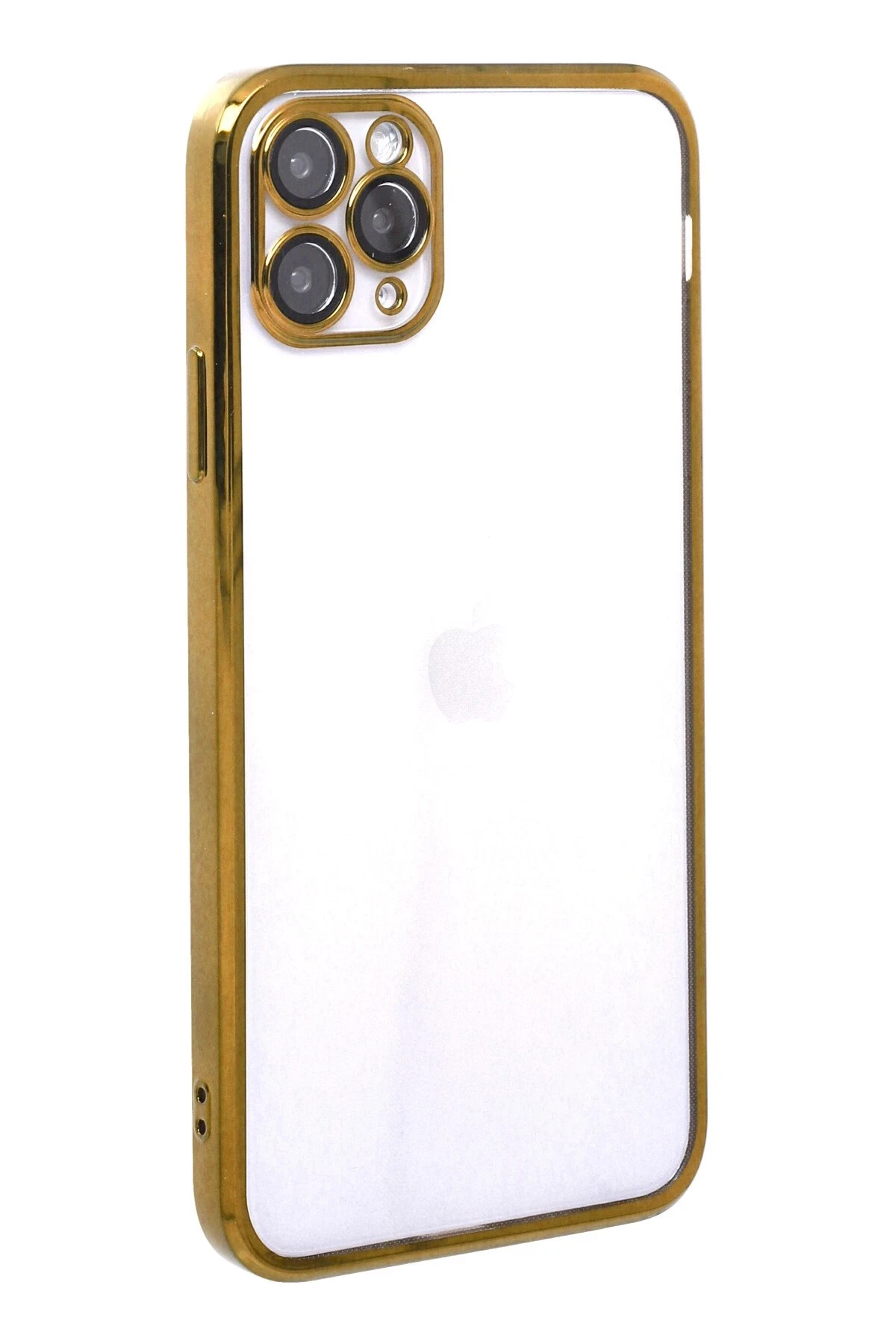 Newface iPhone 11 Pro Kılıf Razer Lensli Silikon - Gold