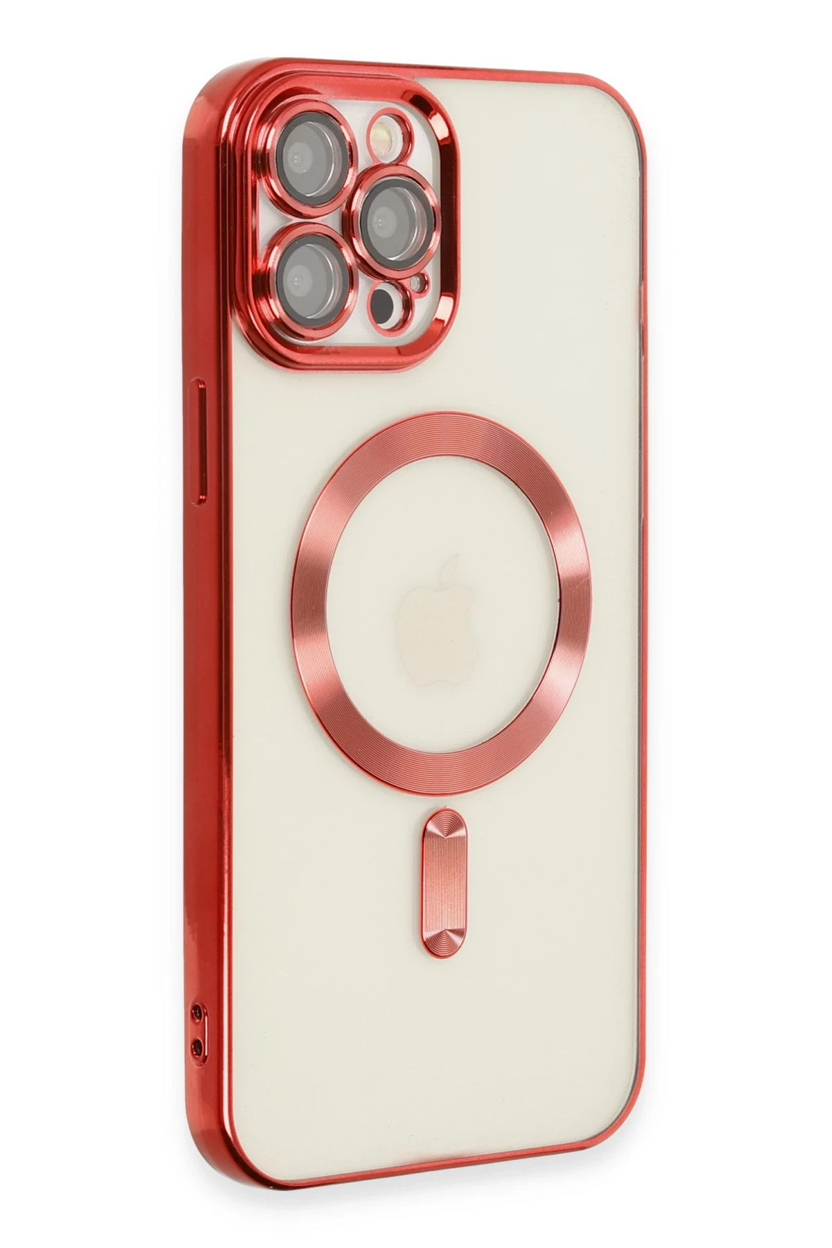 Newface iPhone 12 Pro Max Kılıf Kross Magneticsafe Kapak - Kırmızı