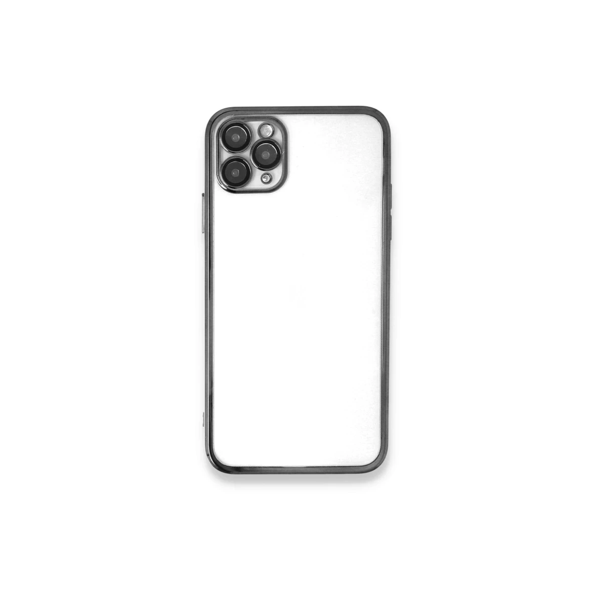 Newface Apple iPhone 11 Pro Kılıf Razer Lensli Silikon - Gümüş