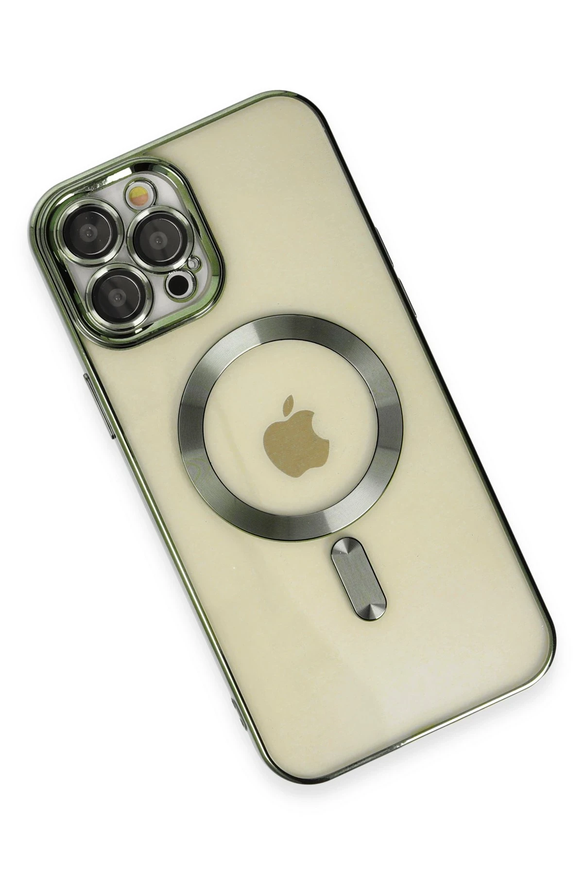 Newface iPhone 12 Pro Max Kılıf Kross Magneticsafe Kapak - Koyu Yeşil