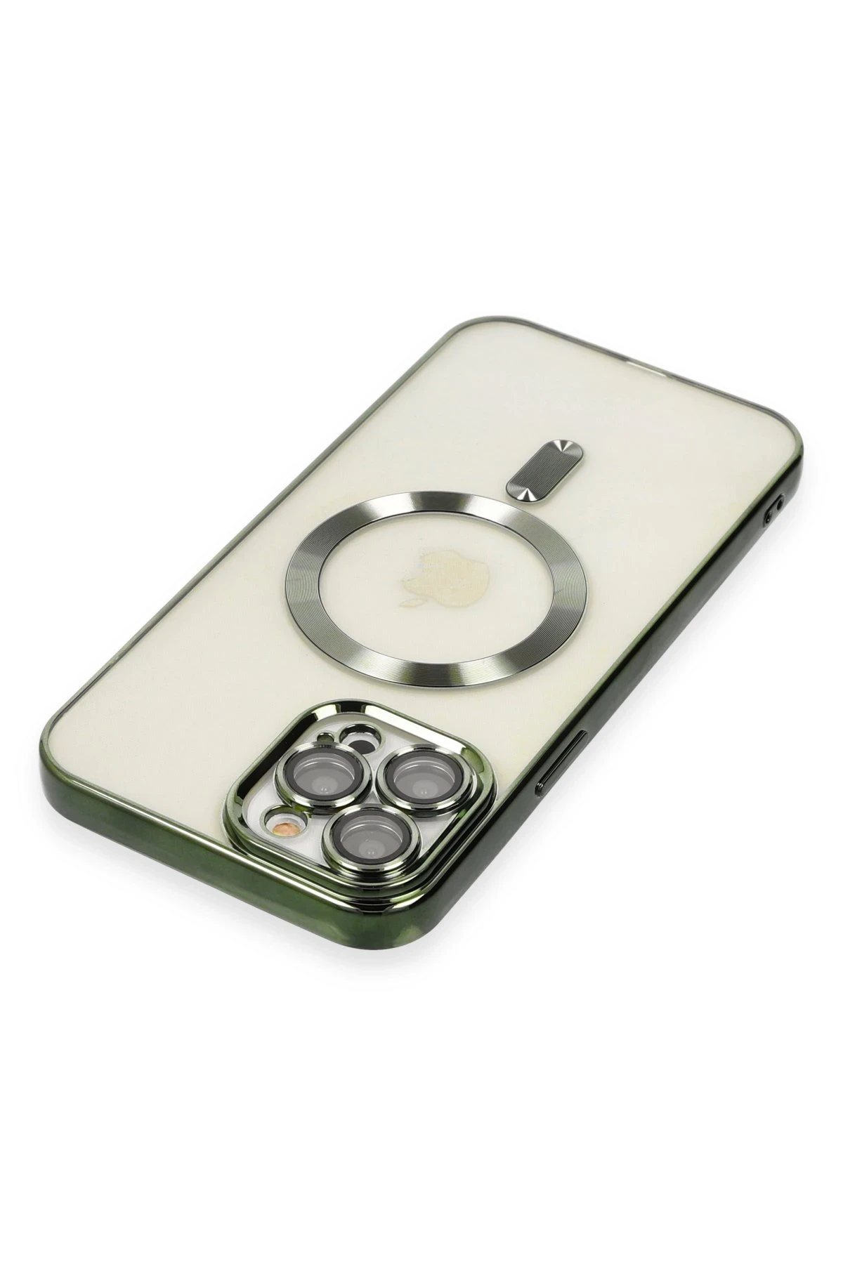 Newface iPhone 12 Pro Max Kılıf Kross Magneticsafe Kapak - Koyu Yeşil