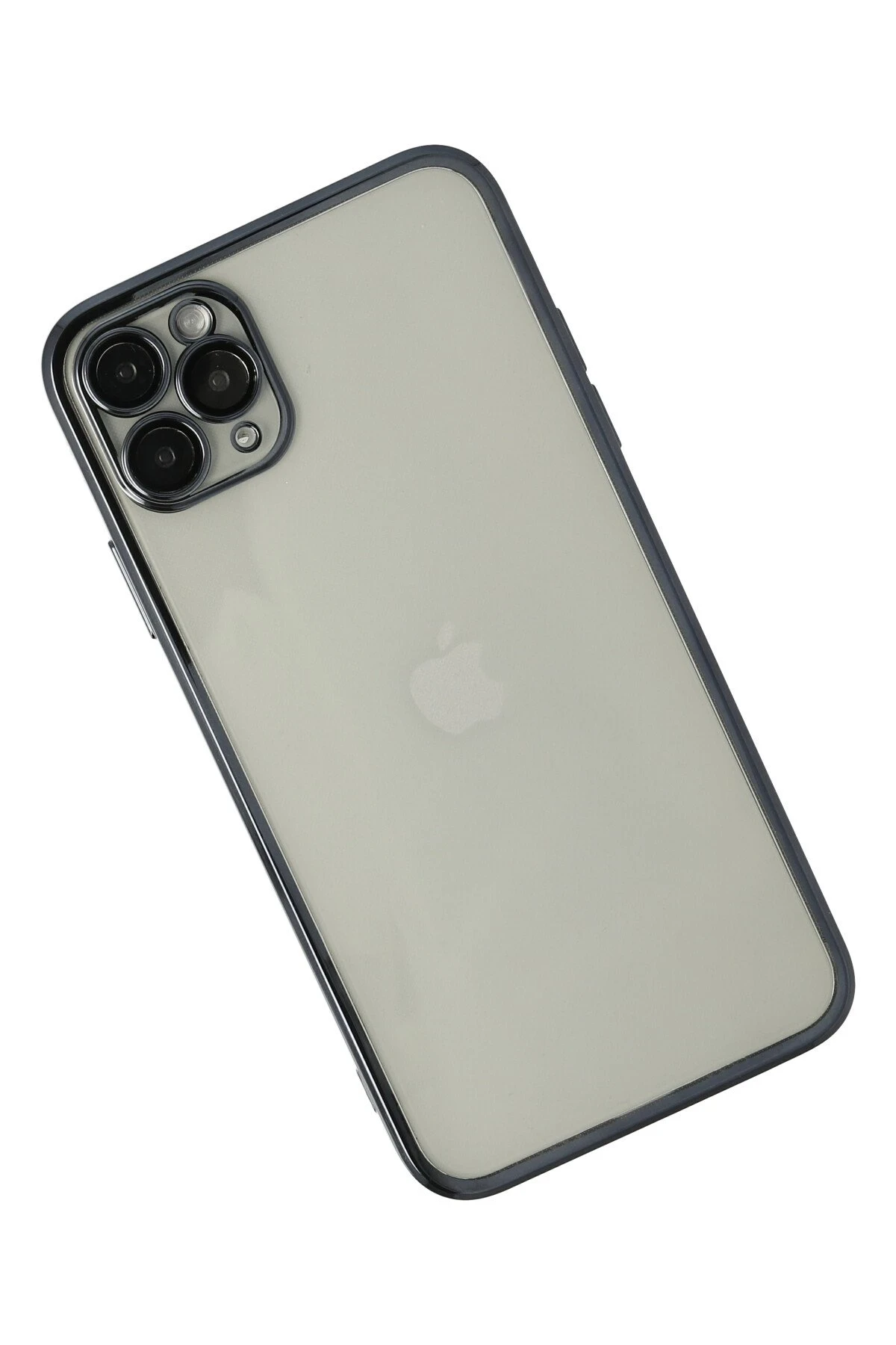 Newface iPhone 11 Pro Max Kılıf Razer Lensli Silikon - Siyah