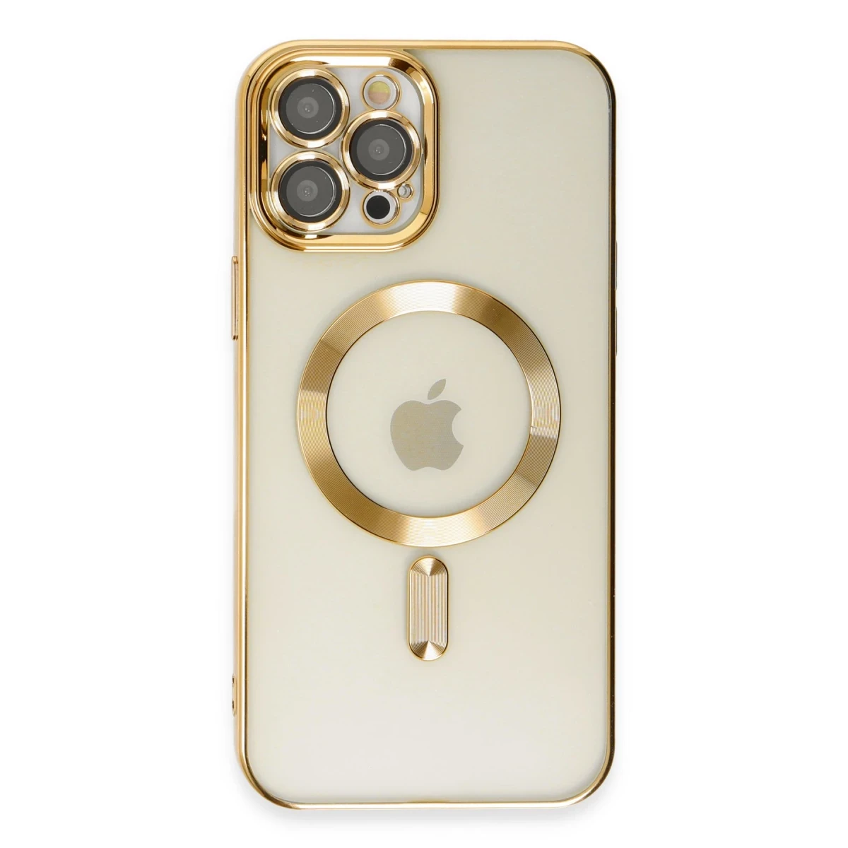 Newface Apple iPhone 12 Pro Max Kılıf Kross Magneticsafe Kapak - Gold