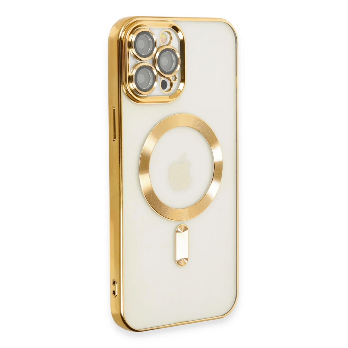 Newface Apple iPhone 12 Pro Max Kılıf Kross Magneticsafe Kapak - Gold