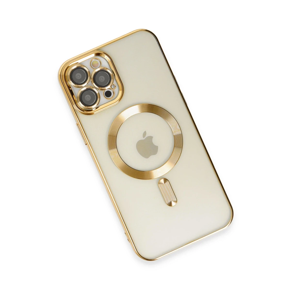 Newface Apple iPhone 12 Pro Max Kılıf Kross Magneticsafe Kapak - Gold