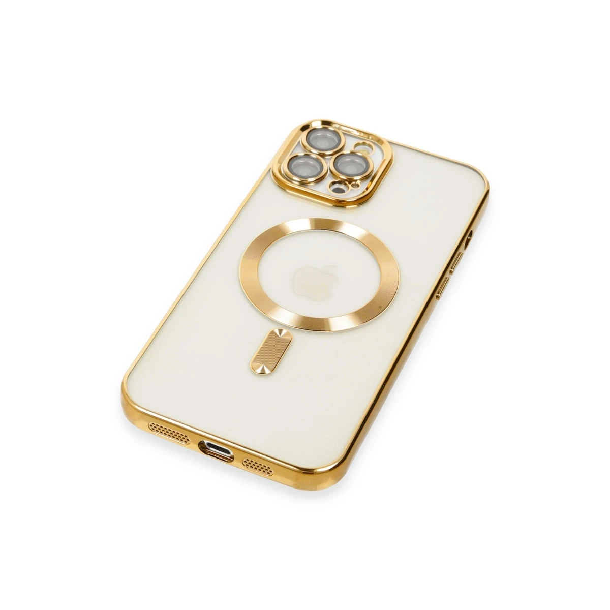Newface Apple iPhone 12 Pro Max Kılıf Kross Magneticsafe Kapak - Gold