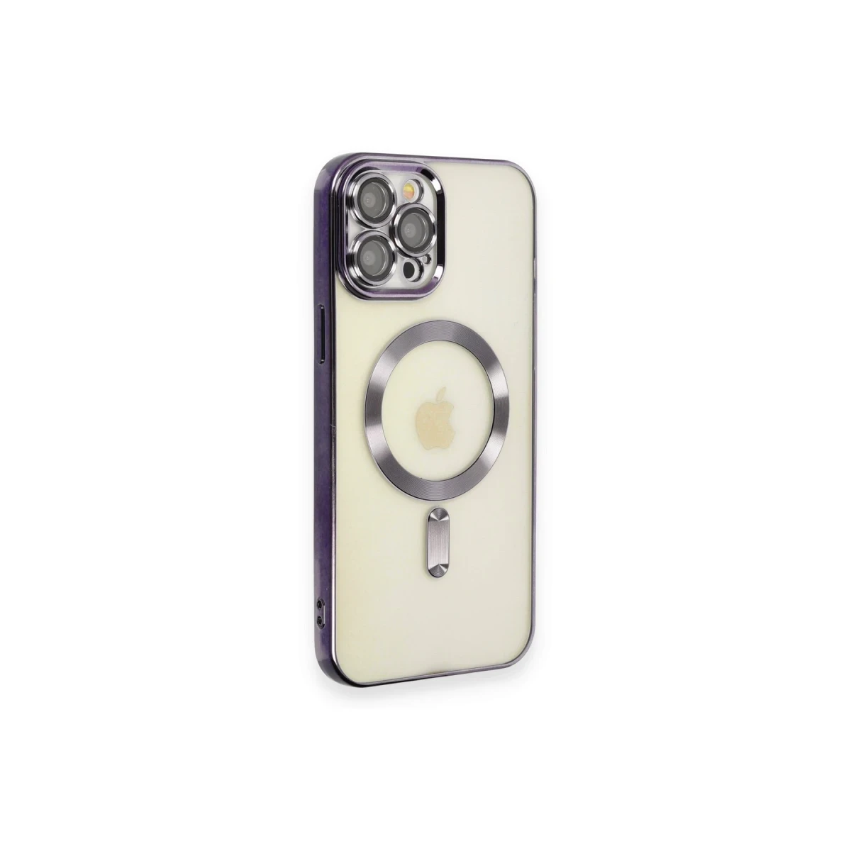 Newface Apple iPhone 12 Pro Max Kılıf Kross Magneticsafe Kapak - Mor