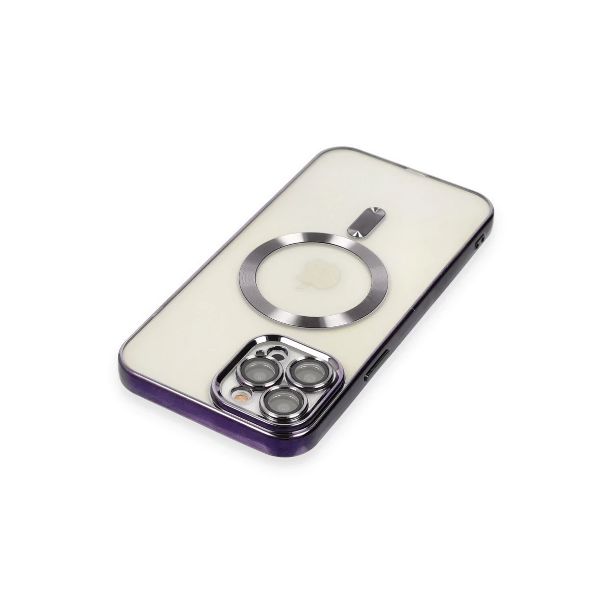 Newface Apple iPhone 12 Pro Max Kılıf Kross Magneticsafe Kapak - Mor