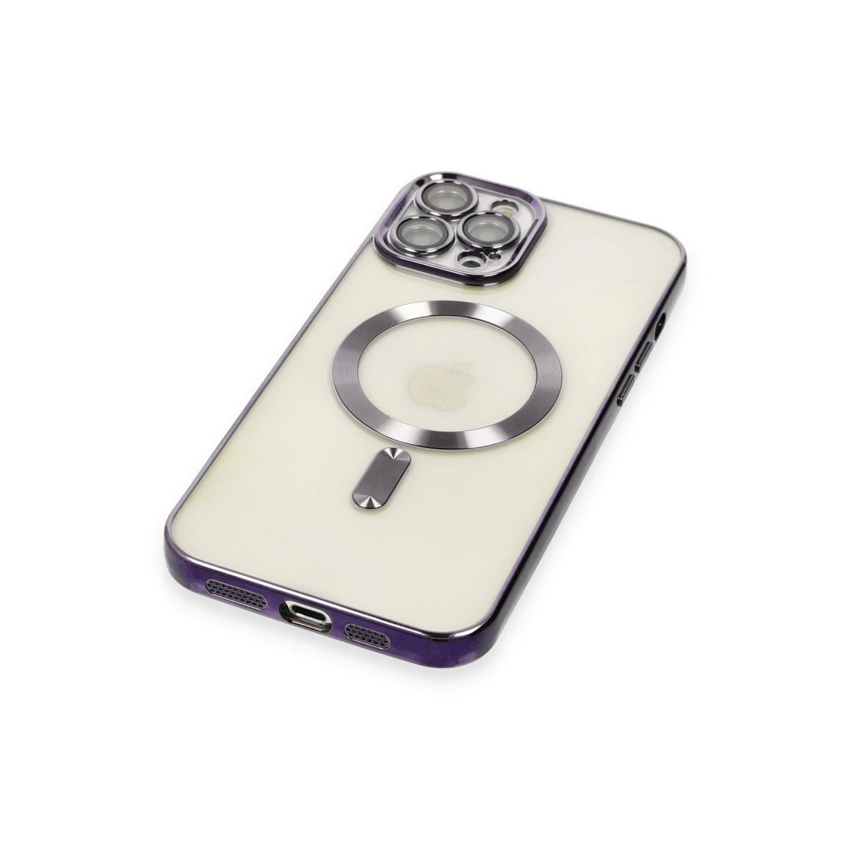 Newface Apple iPhone 12 Pro Max Kılıf Kross Magneticsafe Kapak - Mor
