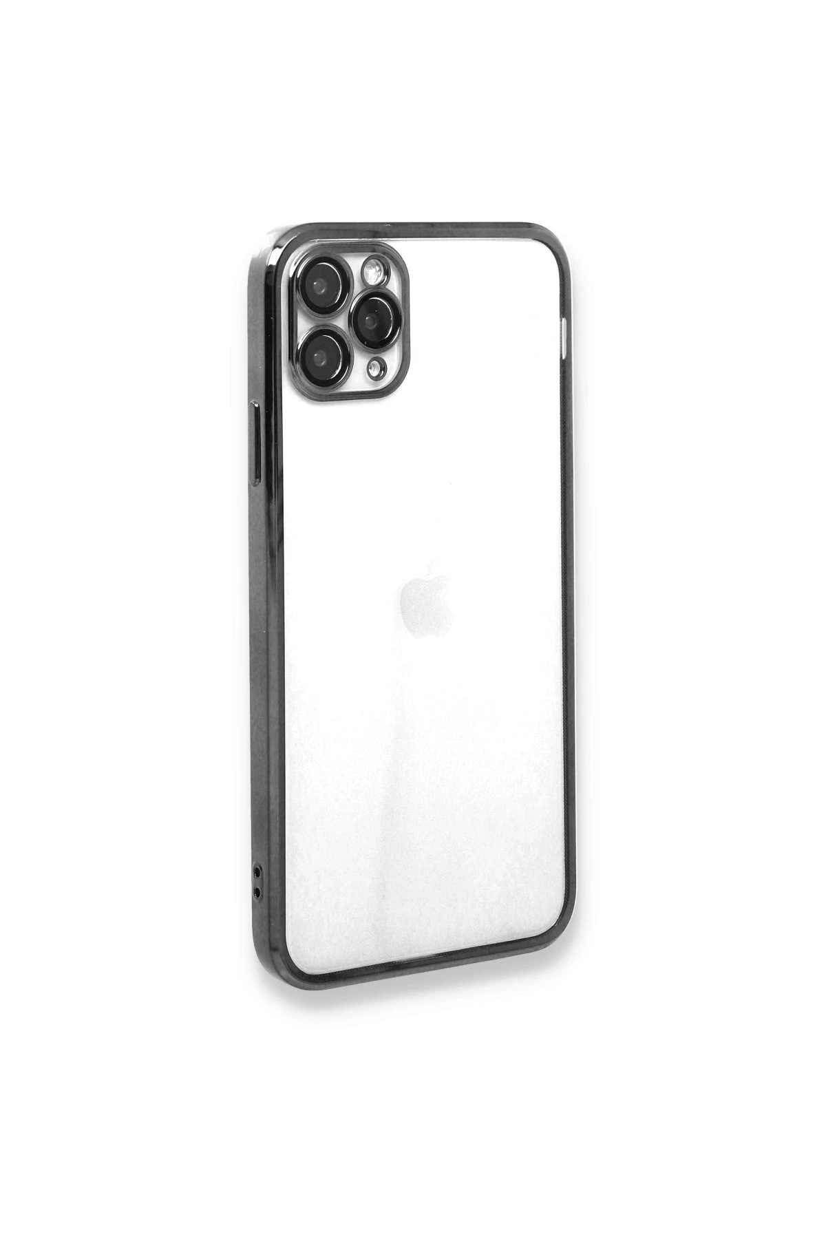 Newface iPhone 11 Pro Max Kılıf Razer Lensli Silikon - Gümüş
