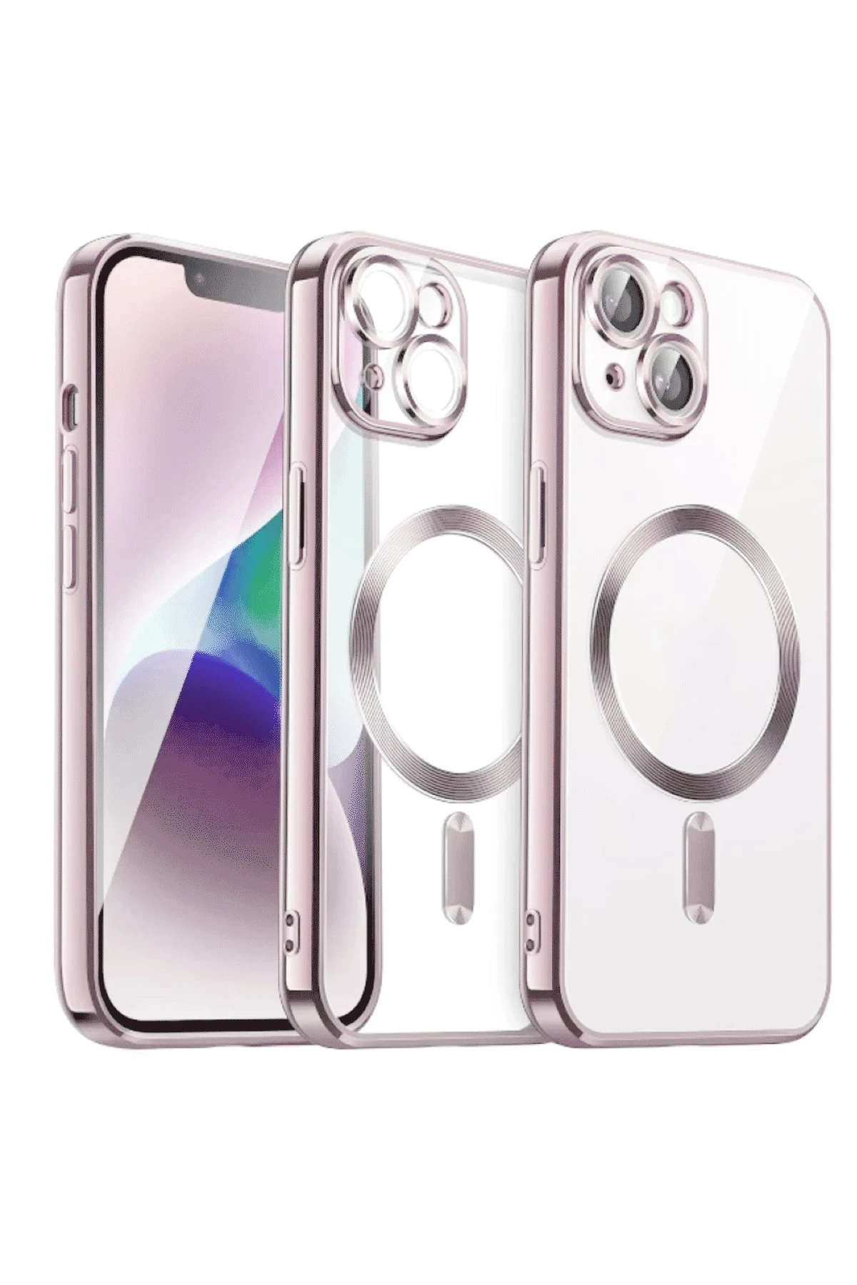 Newface iPhone 13 Kılıf Kross Magneticsafe Kapak - Rose